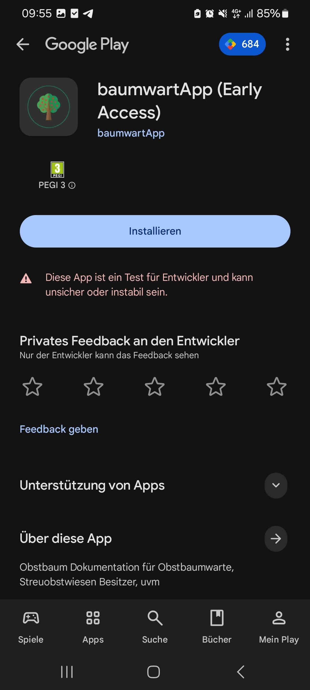 Play Store Download Vorschau